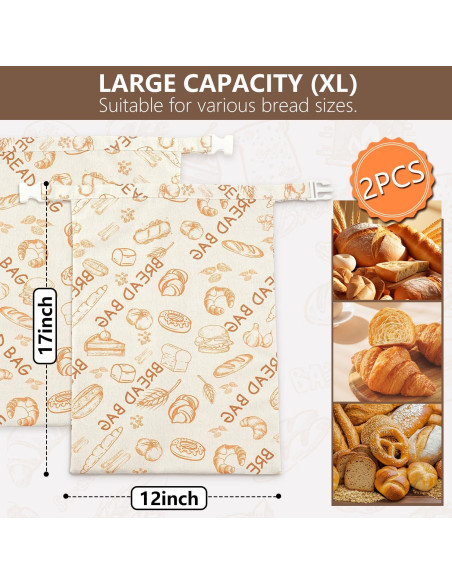 Bolsas de Pan de Cera de Abeja BATJA ZYQGH - 2 Unidades XL