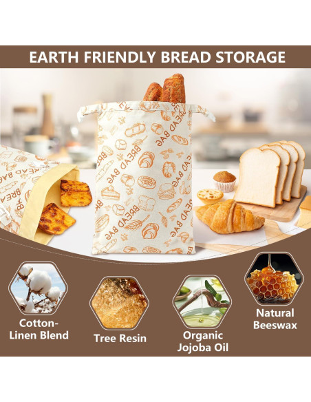 Bolsas de Pan de Cera de Abeja BATJA ZYQGH - 2 Unidades XL