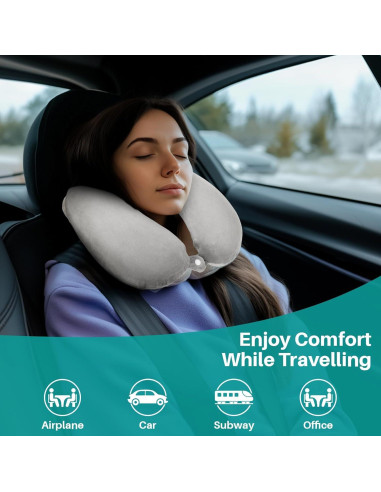 Almohada de Cuello RAINFLOW QWL - Espuma Viscoelástica Gris