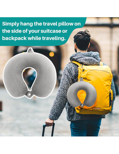 Almohada de Cuello RAINFLOW QWL - Espuma Viscoelástica Gris