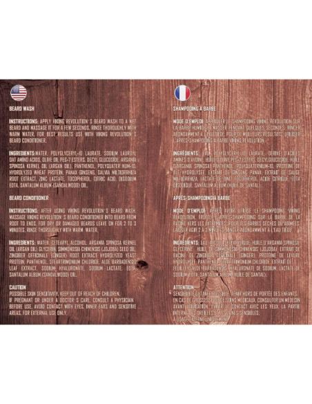 Juego de Champú y Acondicionador para Barba Viking Revolution 500ml