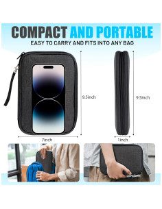 Bolsa Organizadora de Cables YONSEN DB001 Negra 24.5x35 cm 2