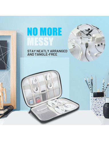 Bolsa Organizadora de Cables YONSEN DB001 Negra 24.5x35 cm