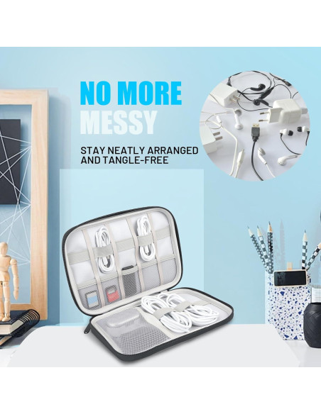 Bolsa Organizadora de Cables YONSEN DB001 Negra 24.5x35 cm