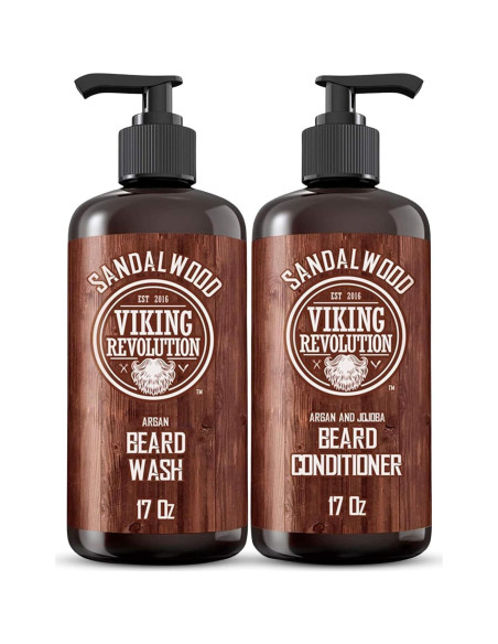Juego de Champú y Acondicionador para Barba Viking Revolution 500ml