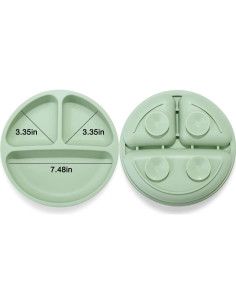 Platos de Silicona Divididos PandaEar para Niños - 3 Unidades 2