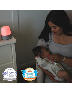Soporte para Bebés Luz Nocturna y Máquina de Sonido Rojo 2