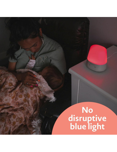 Soporte para Bebés Luz Nocturna y Máquina de Sonido Rojo