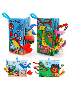 Libros Suaves para Bebés Thremhoo 0-12 Meses con Texturas