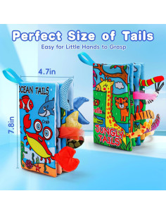 Libros Suaves para Bebés Thremhoo 0-12 Meses con Texturas 2