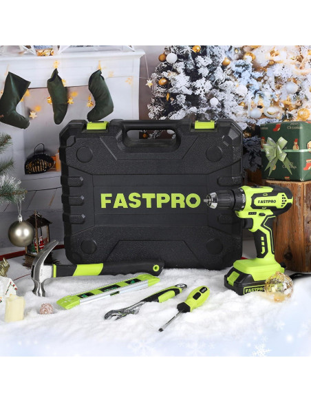 Juego de Herramientas 177 Piezas FASTPRO con Taladro 20V