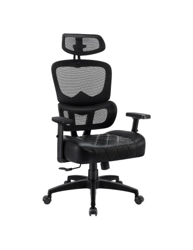 Silla de Oficina Ergonómica VECELO Respaldo Alto Malla Ajustable