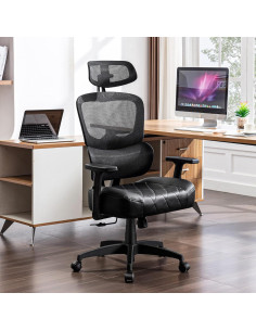 Silla de Oficina Ergonómica VECELO Respaldo Alto Malla Ajustable 2
