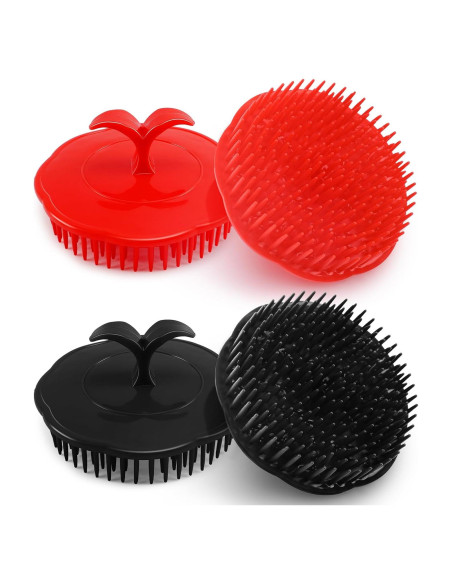NICEMOVIC Set de 4 Cepillos Exfoliantes para Cuero Cabelludo