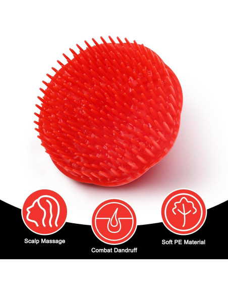 NICEMOVIC Set de 4 Cepillos Exfoliantes para Cuero Cabelludo