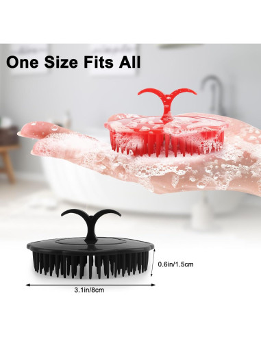 NICEMOVIC Set de 4 Cepillos Exfoliantes para Cuero Cabelludo