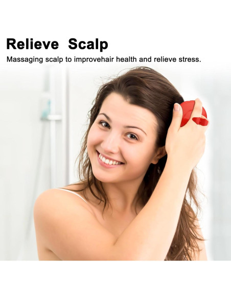 NICEMOVIC Set de 4 Cepillos Exfoliantes para Cuero Cabelludo