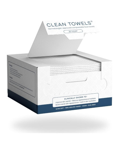 Toallas Faciales Clean Skin Club 25 Unidades Biobasadas