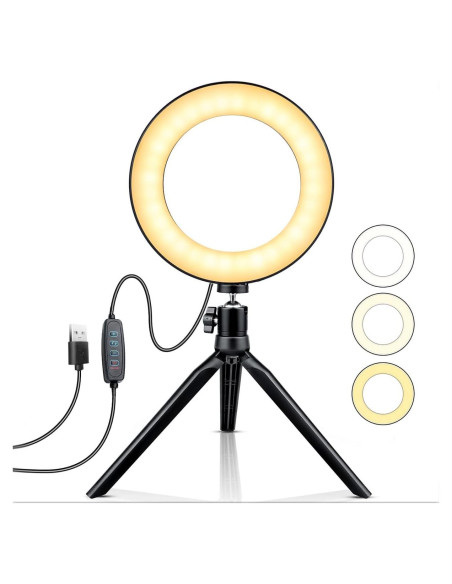 Anillo de Luz LED 15.24 cm PolyPower con 10 Niveles de Brillo