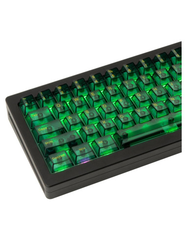 Teclas Transparentes Verde Esmeralda GEKUCAP 157 Teclas PC