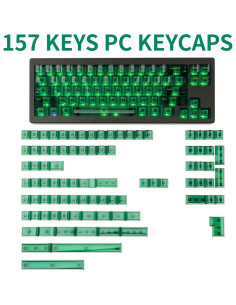 Teclas Transparentes Verde Esmeralda GEKUCAP 157 Teclas PC 2
