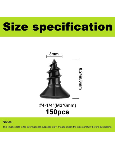 Tornillos Pequeños M3x6mm JERLITU 150pcs Acero al Carbono