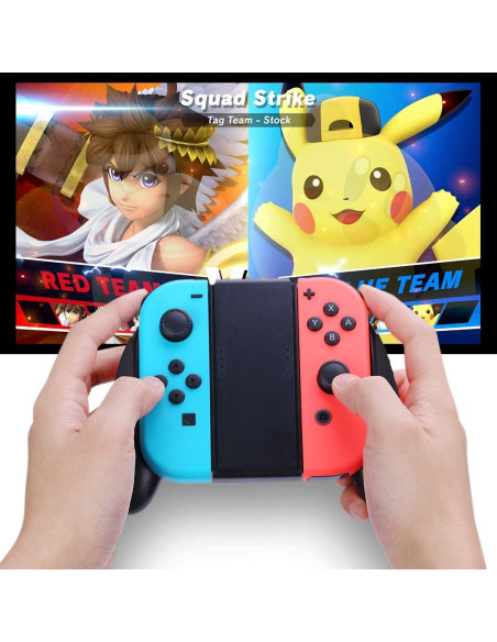 Agarraderas para Joy-Con Nintendo Switch HEYSTOP 3 en 1 Negro