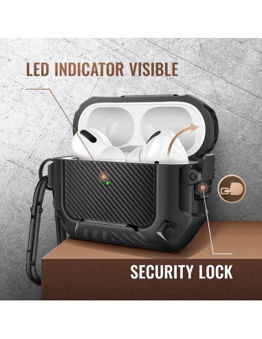 Funda protectora MOBOSI para AirPods Pro 2/1 generación negra