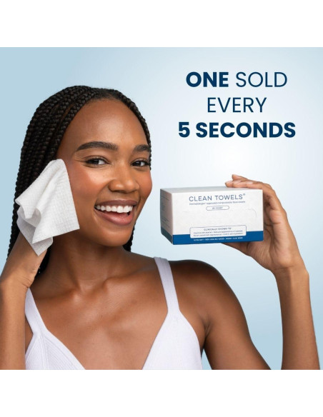 Toallas Faciales Clean Skin Club 25 Unidades Biobasadas