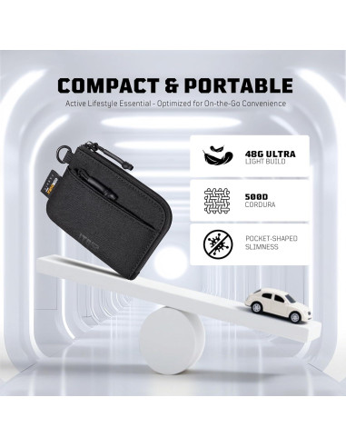 Monedero Minimalista 500D CORDURA Negro para Hombres