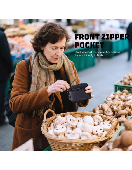 Monedero Minimalista 500D CORDURA Negro para Hombres