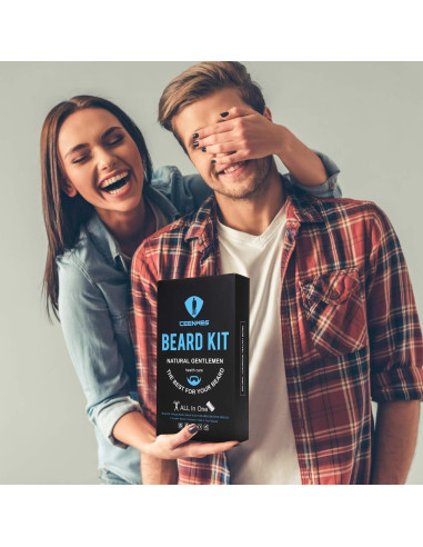 Kit de Cuidado de Barba Ceenwes 9 Piezas con Aceite y Jabón