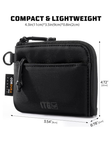 Monedero Minimalista 500D CORDURA Negro para Hombres