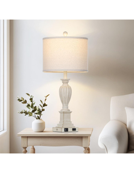 Juego de 2 Lámparas de Mesa Táctil Dimmable Cinyirong Blanco