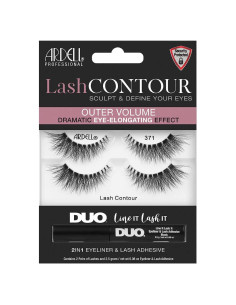 Pestañas Postizas Ardell Lash Contour 371 + Adhesivo Negro