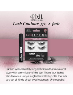 Pestañas Postizas Ardell Lash Contour 371 + Adhesivo Negro 2