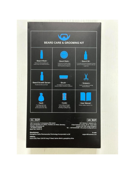 Kit de Cuidado de Barba Ceenwes 9 Piezas con Aceite y Jabón