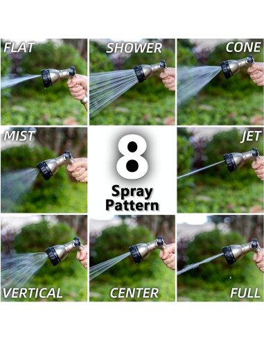 Boquilla de Manguera de Jardín V.C.Formark Metal 8 Patrones