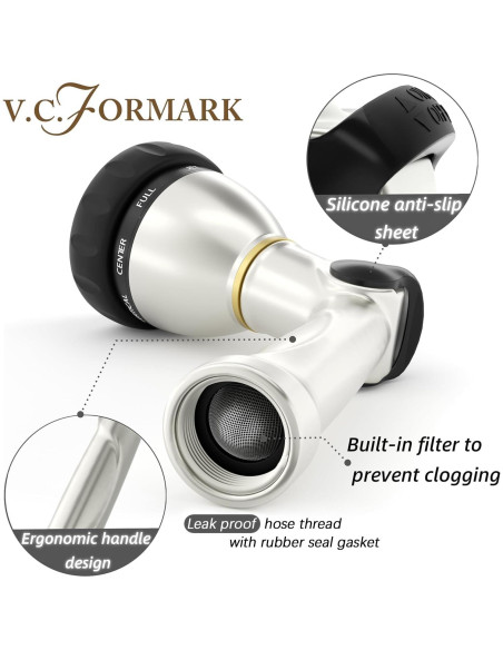 Boquilla de Manguera de Jardín V.C.Formark Metal 8 Patrones