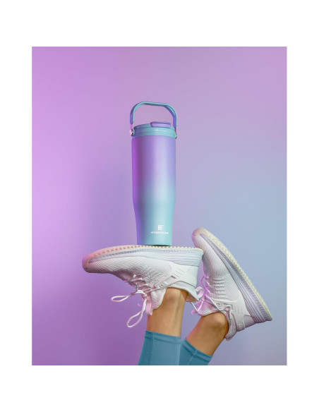 Taza de Viaje HYDRAFLOW 887 ml - Acero Inoxidable, Aislada, A Prueba de Fugas