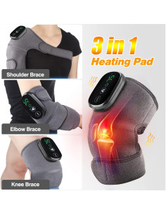 Masajeador Calentado 3 en 1 Inalámbrico Keepfit para Rodilla, Hombro y Codo 2