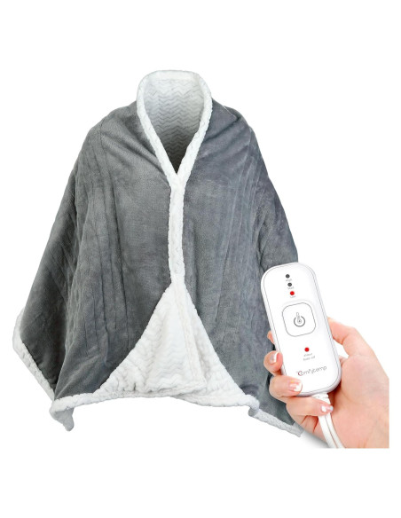 Manta Calentada Eléctrica Comfytemp 177.8x58.4cm Gris 3 Niveles