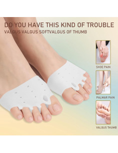 Separadores de Dedos de Silicona ZLACYNZZT - Alivio Juanetes 2