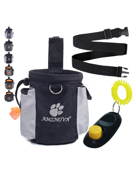 Bolsa de Golosinas para Perros AMZNOVA, 3 Tazas, Negro