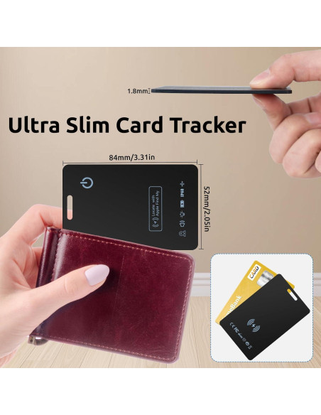 Rastreador de Cartera Caliora Inalámbrico IP68 Delgado