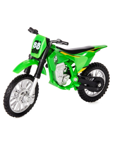 Juguete Motocicleta de Tierra Gogogomoto 1:8 Verde con Soporte