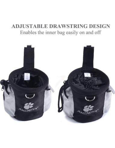 Bolsa de Golosinas para Perros AMZNOVA, 3 Tazas, Negro