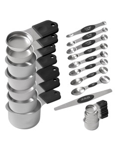 Juego de Tazas y Cucharas Medidoras Magnéticas Yanduxia 16 Piezas