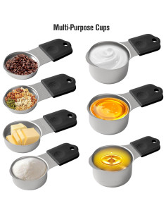 Juego de Tazas y Cucharas Medidoras Magnéticas Yanduxia 16 Piezas 2