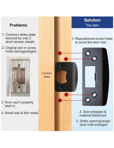 Placa de Golpe Sobredimensionada MOSECYOU Negra 1 Paquete 2